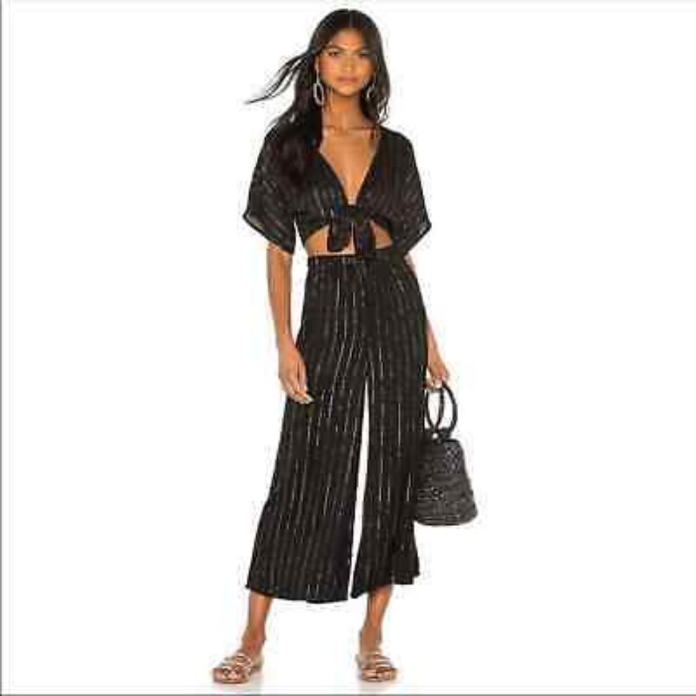 Amuse society black and gold two piece set xs